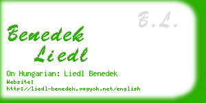 benedek liedl business card